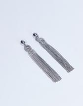 Topshop Perl tassel earrings in silver