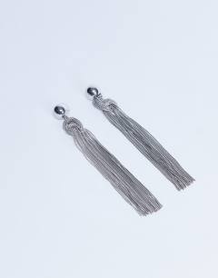 Perl tassel earrings in silver