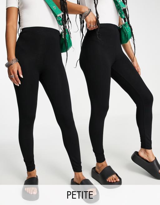 Topshop 2-pack leggings in black