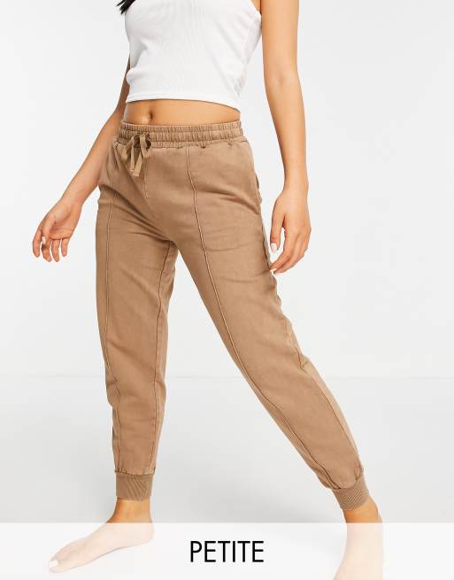 Petite camel joggers new arrivals