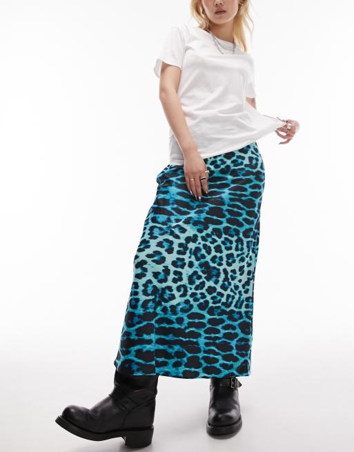 Topshop leopard hotsell print maxi skirt