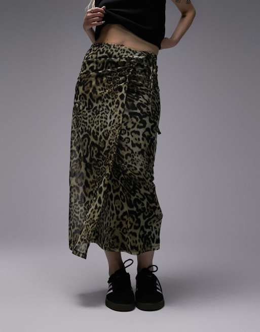 Leopard hotsell skirt topshop