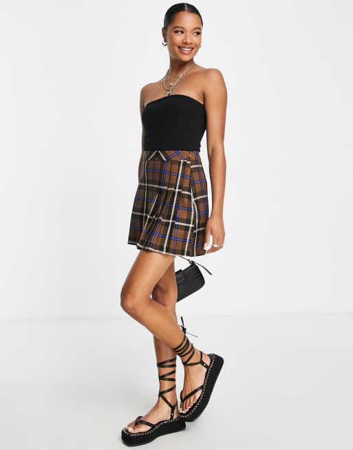 Topshop Petite bandeau body in black, 4 of 4