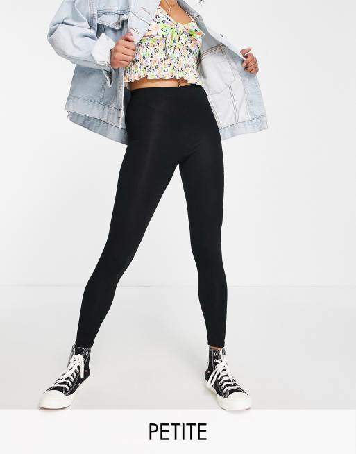 Topshop Petite Branded Waistband Legging In Black ASOS, 42% OFF