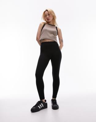 basic ankle legging in black