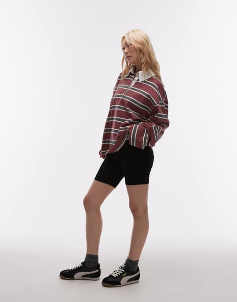 Topshop Petite basic legging shorts in black - view 1