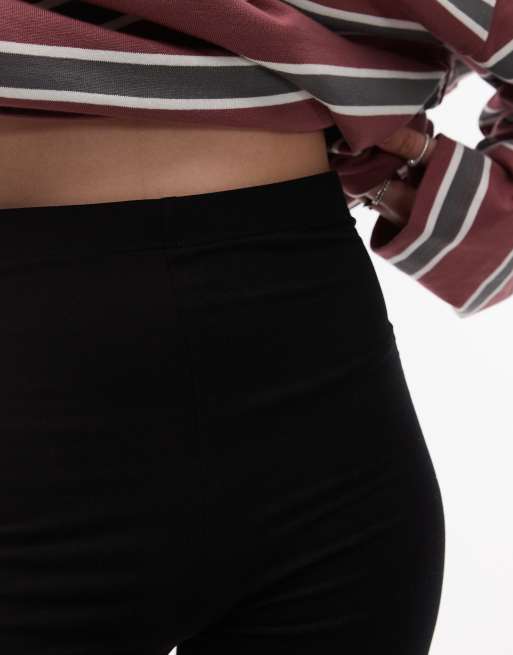 Topshop Petite basic legging shorts in black, 4 of 5