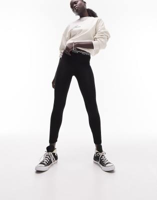 Buy Topshop women petite stretchable leggings pants black Online