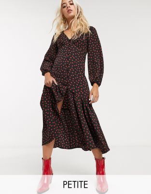 topshop button through midi dress