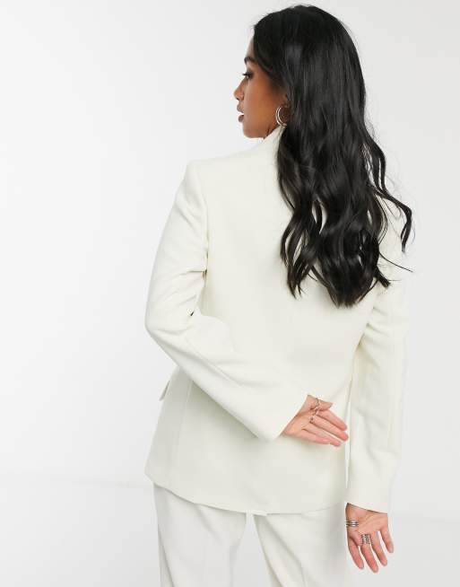 Topshop discount ivory blazer