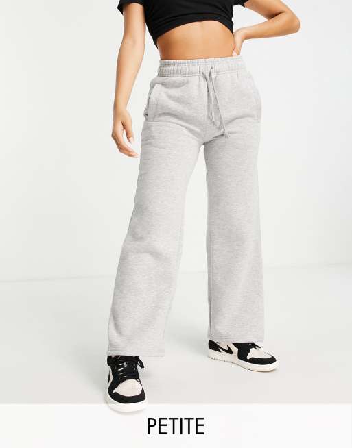 Topshop Petite clean straight joggers in grey ASOS