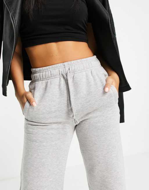 Topshop Petite clean straight joggers in grey