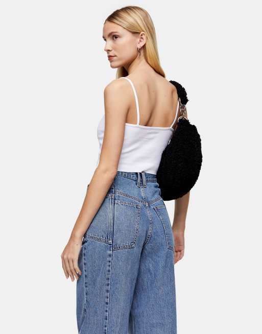 Topshop Petite - Cropped camisole med V-hals i hvid, 2 af 4