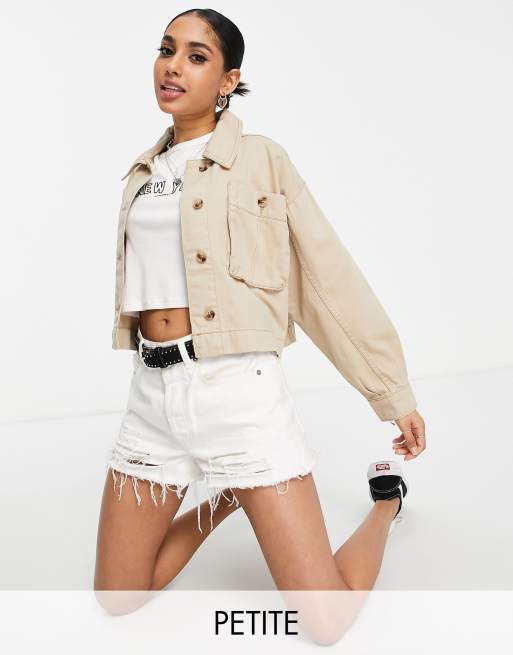 Lightweight crop outlet jacket