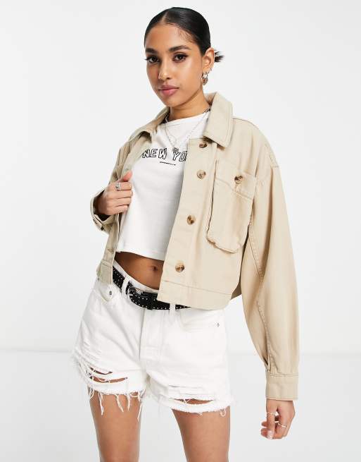 Lightweight shop crop jacket