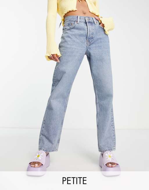 Petite dad jeans in bleach ASOS