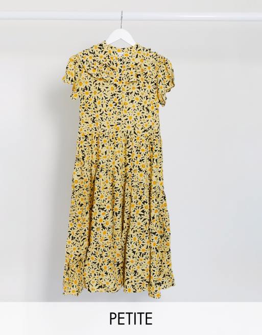 Topshop yellow floral store dress