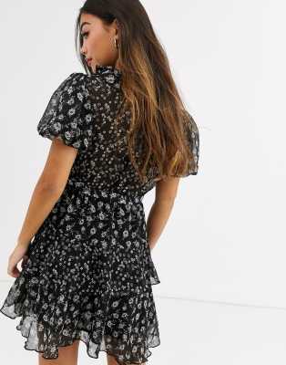 topshop ditsy floral mini dress
