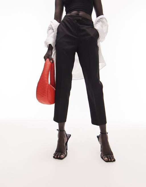 Topshop Petite – Dopasowane czarne spodnie cygaretki, 4 z 4
