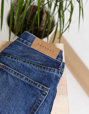 topshop mid blue editor jeans