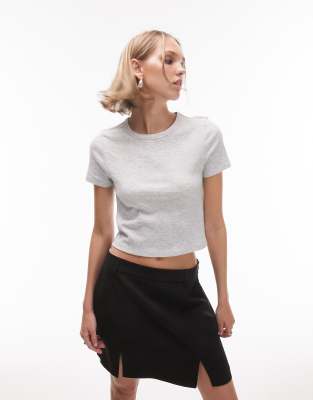 Topshop Petite everyday tee in grey - ASOS Price Checker