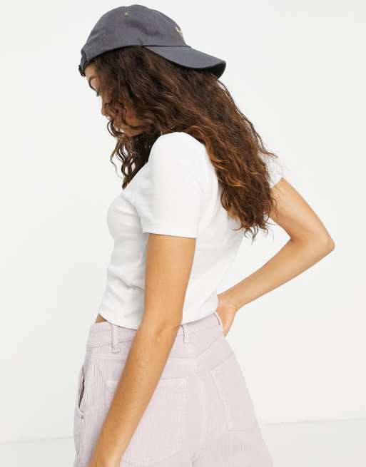 Topshop Petite everyday tee in white, 2 of 4