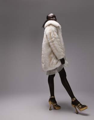 Topshop petite outlet fur coat