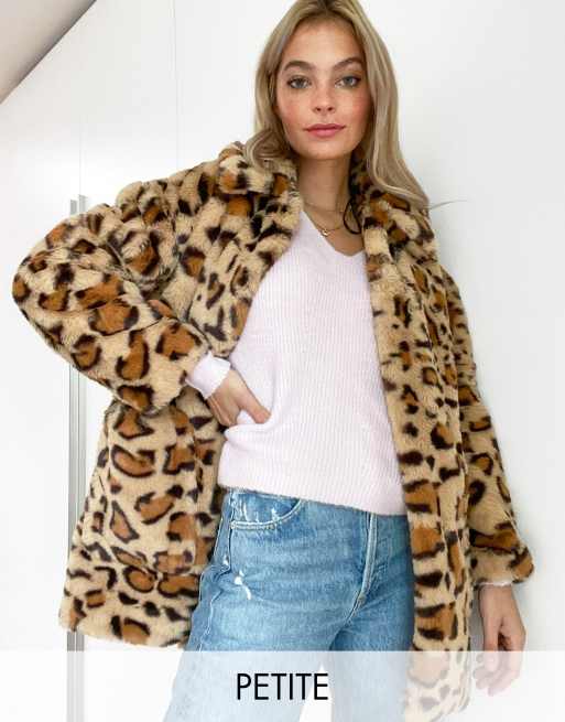 Topshop discount leopard coat