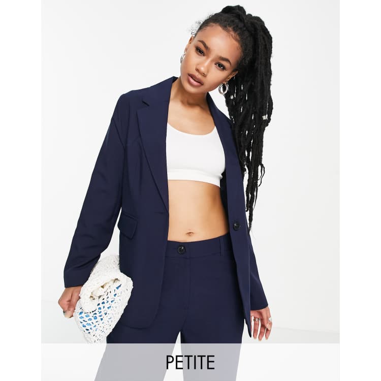 Women's petite navy deals blue blazer