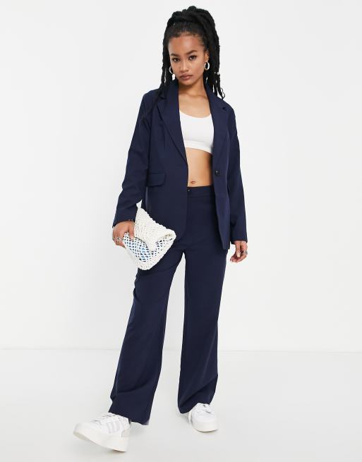 Topshop Petite fitted blazer in navy