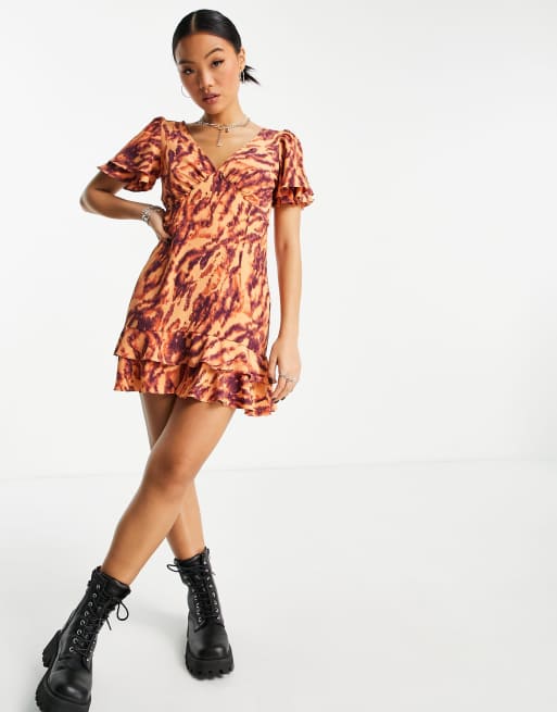 Topshop on sale flame dress