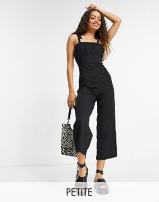 Topshop Petite gathered bust jumpsuit  - ASOS Price Checker