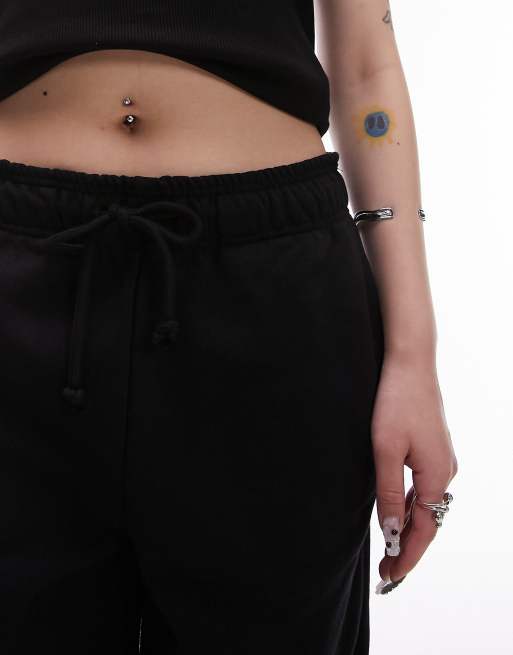 Topshop Petite – Gerade geschnittene Jogginghose in Schwarz , 5 von 5