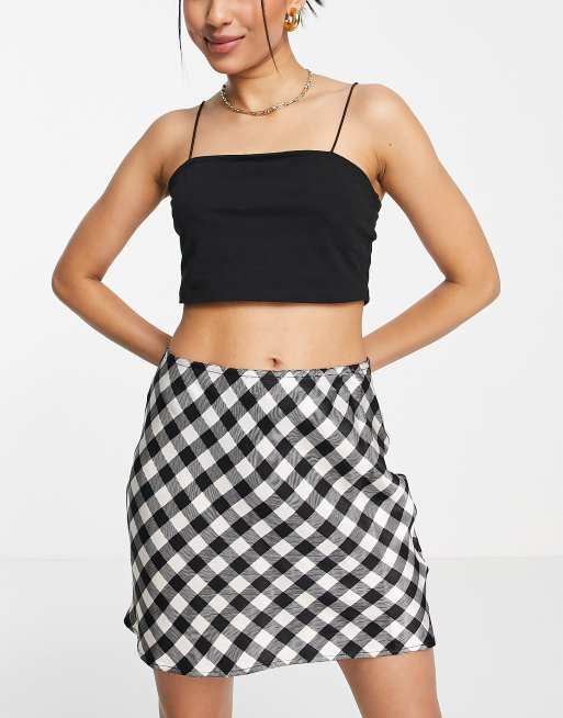 topshop gingham mini skirt