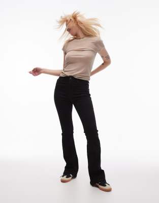 high rise Jamie flare jeans in black