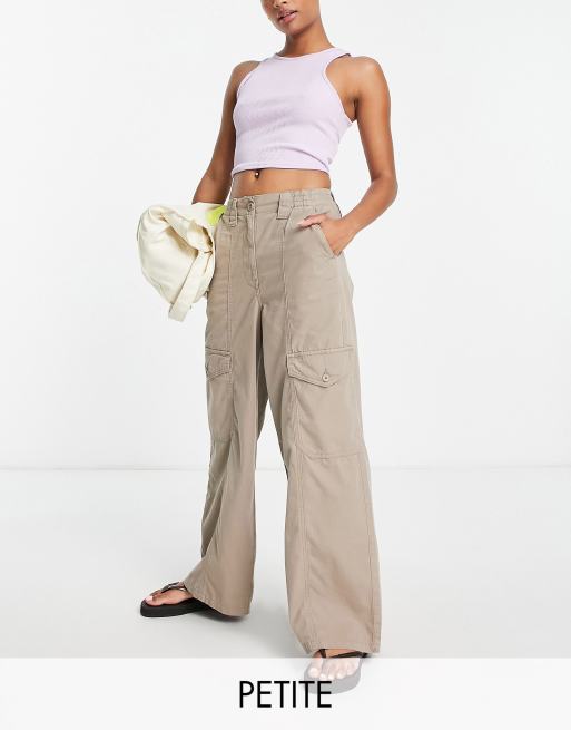 Stretch High Waisted Cargo Trousers