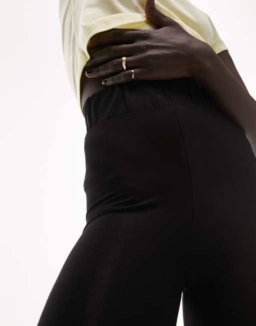 Topshop Petite high waisted legging in black, 3 of 4