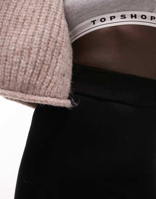 Topshop Petite high waisted legging in black, 4 of 4