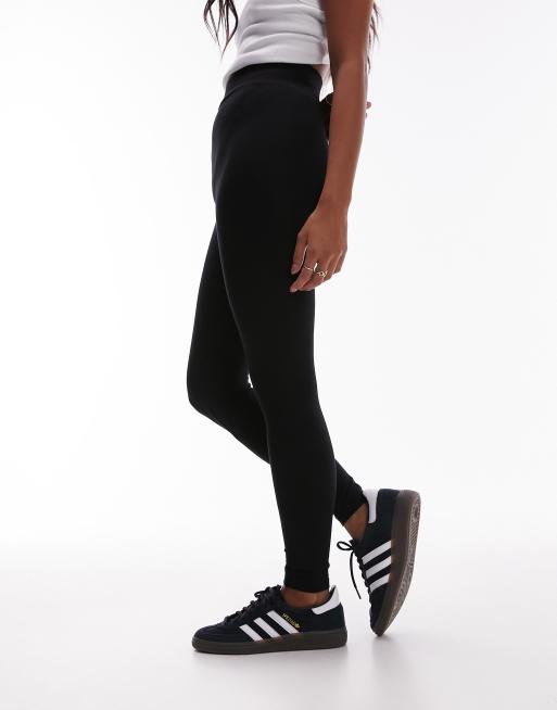 Topshop ponte 3/4 legging in black