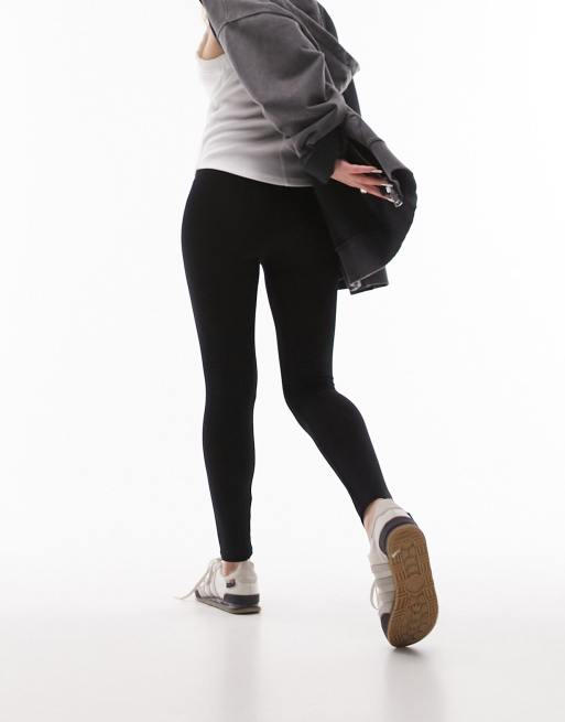 Topshop Petite - Højtaljede leggings i sort, 4 af 4