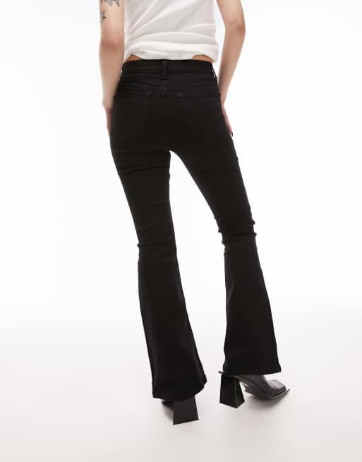 Topshop black sale flare jeans