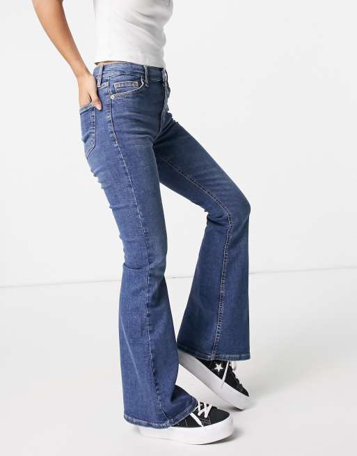 Topshop petite flared store jeans