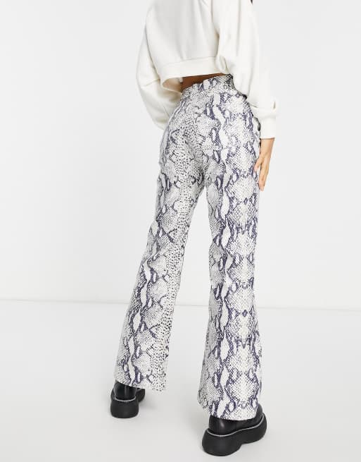 White snake 2024 print jeans