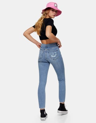 high waist mom jeans damen