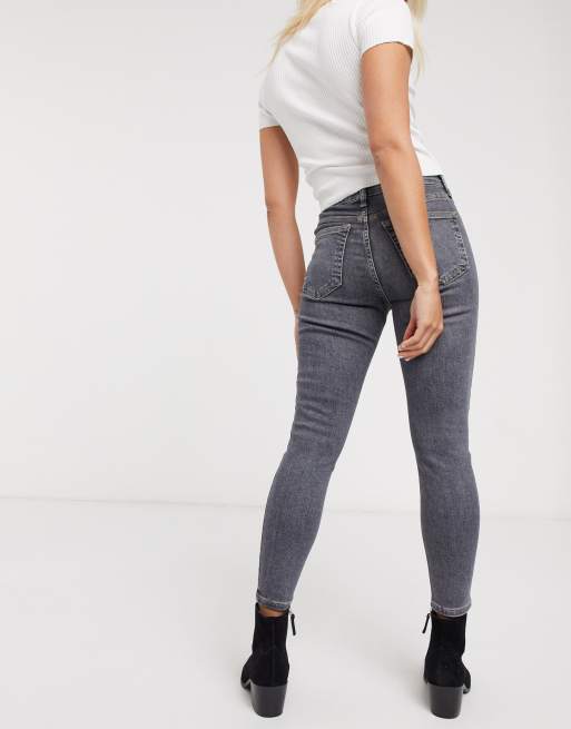 Jean Topshop Moto Jamie Taille W25 L28 - Blanc, Occasion Très Bon état Pour Femme