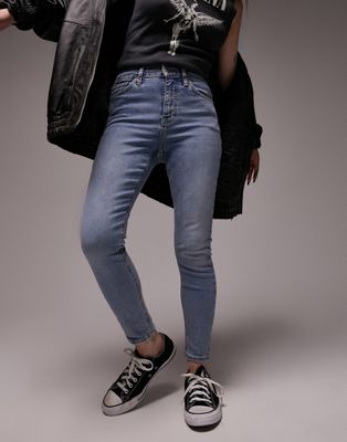 Topshop Petite Jamie jeans in bleach - ASOS Price Checker