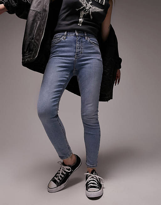 Topshop Petite Jamie jeans in bleach | ASOS