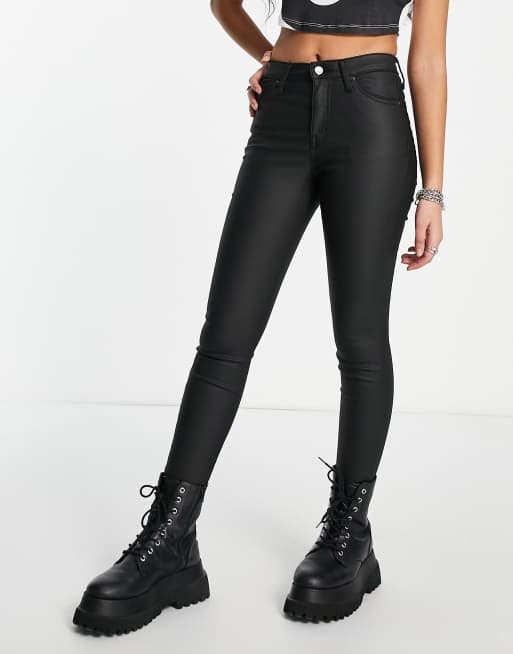 Topshop Petite Jamie jeans in black