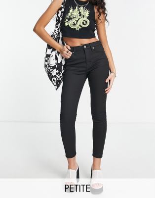 Topshop Petite Jamie jeans in washed black - ShopStyle