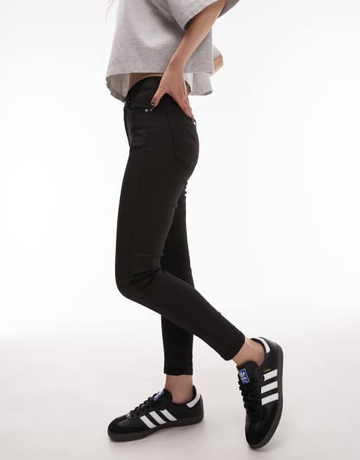 Topshop Petite Jamie jeans in black